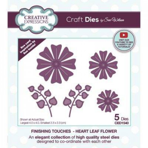 heart leaf flower  - finishing touches love theme  Die Collection CED1540